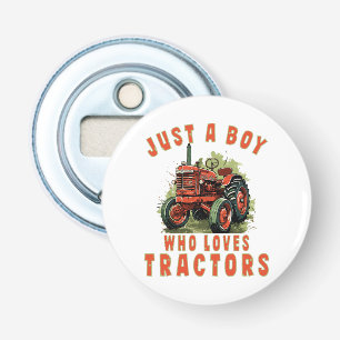 Country Life Boy who loves tractors Bottle Opener
