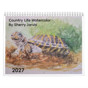 Country Life Watercolor By Sherry Calendar