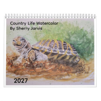 Country Life Watercolor By Sherry Calendar