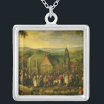 Country Life with a Wedding Scene Silver Plated Necklace<br><div class="desc">Country Life with a Wedding Scene | by Jan the Elder Brueghel | Art Location: Prado,  Madrid,  Spain | Flemish Artist | Image Collection Number: XIR279294</div>