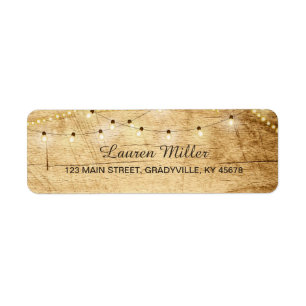 Country Lights address label small size
