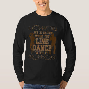 Country Line Dance Apperal for Woman  Cowgirl Line T-Shirt