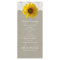 Country Linen Sunflower Lace Wedding Program
