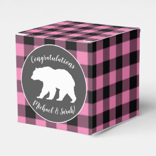 Country Mama Bear Baby Shower Girl Pink Favour Box