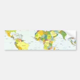 Country Map Vintage Bumper Sticker