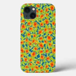Country Marigolds on Blue Case-Mate iPad Case