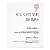 Country Mason Jar Signature Drinks Wedding Bar
