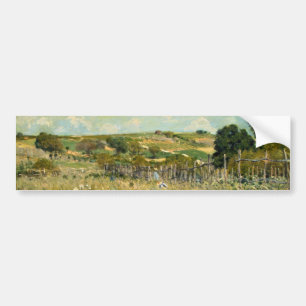 Country Meadow Landscape (by Alfred Sisley) Bumper Sticker