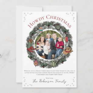 Country Merry Christmas Family Xmas Holiday Card