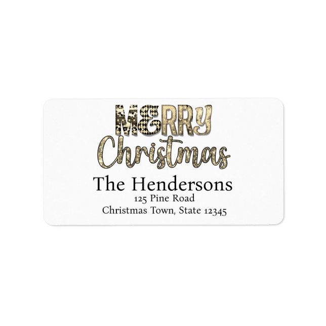 Country Merry Christmas Label (Front)