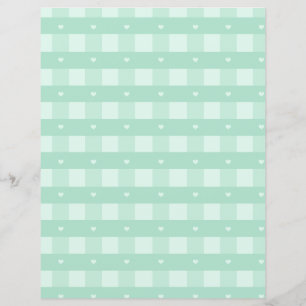 Country Mint Green Plaid Gingham Scrapbook Paper