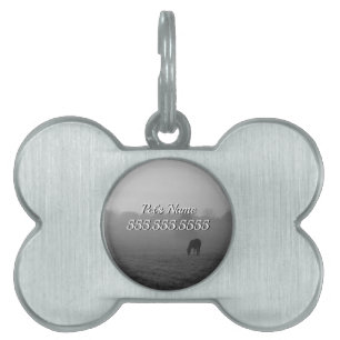 Country Morning Grayscale Pet ID Tag