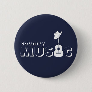 Country music 6 cm round badge