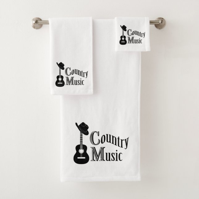 Country music bath towel set (Insitu)