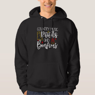 Country Music Boots And Bonfires Hoodie