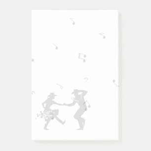 Country Music Dancing Music Post-it Notes