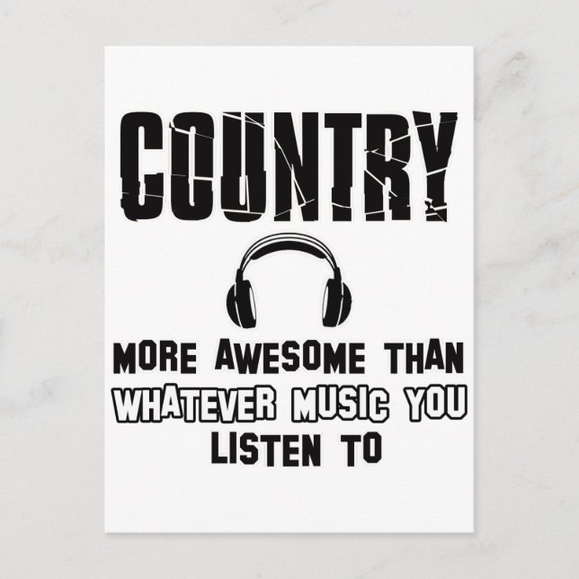 country music design postcard (Front)