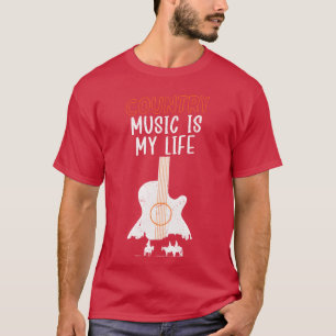 Country Music is My Life Cowboy Western family T-Shirt