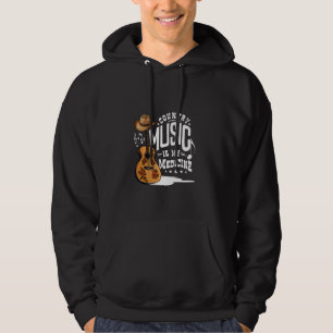 Country Music Is My Medicine Bluegrass Western Swi Hoodie