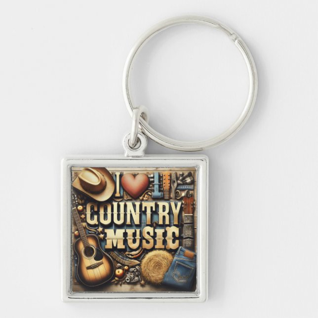 Country music keyring. key ring (Front)