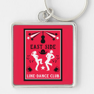 Country Music Line Dancing Key Ring