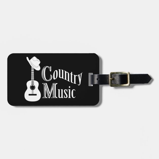Country music luggage tag (Front Horizontal)