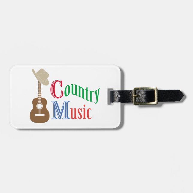 Country music luggage tag (Front Horizontal)