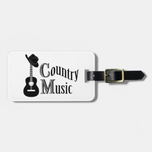 Country music luggage tag