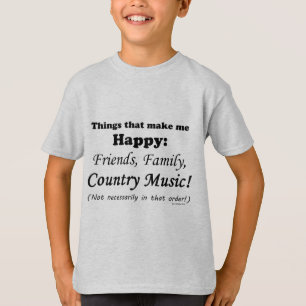 Country Music Makes Me Happy T-Shirt