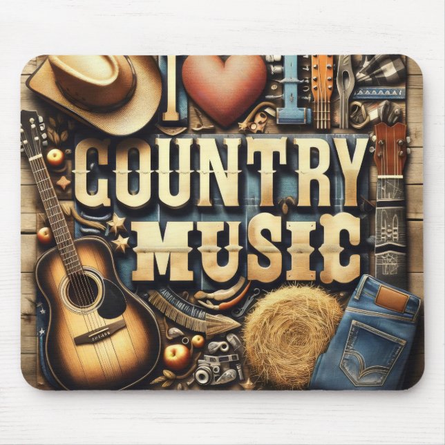 Country music. mouse pad (Front)