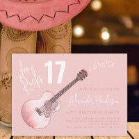 Country Music Pink Guitar 17th Birthday Party
