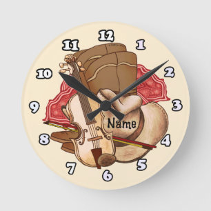Country Music Round Clock