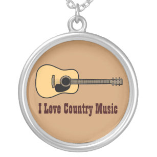 Country Music Silver Plated Necklace