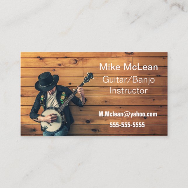 Country Music Style. Business Card (Front)