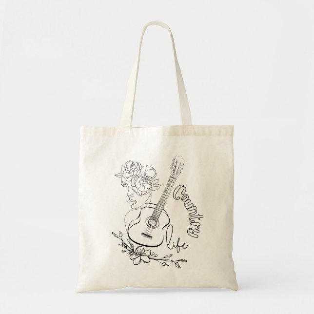 Country Music Tote Bag (Front)