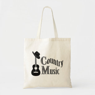 Country music tote bag