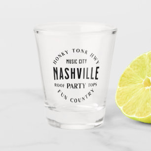 Country Music Whiskey Shot Glass Nashville Party