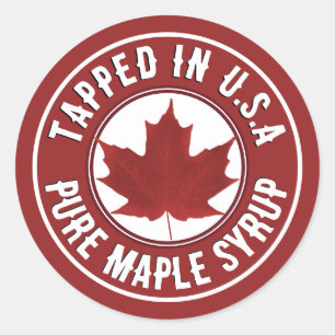 Country Name Red Leaf Pure Maple Syrup Label
