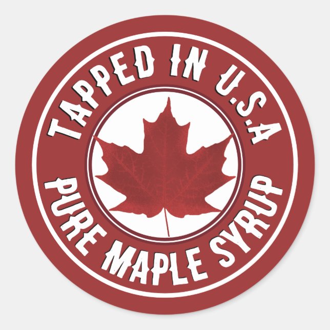 Country Name Red Leaf Pure Maple Syrup Label (Front)