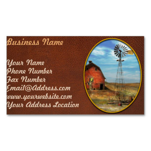 Country - ND - Dirt farming 1936 Magnetic Business Card