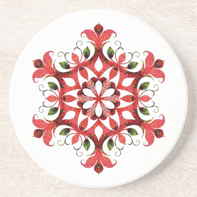 Country Old World Vintage Design Sandstone Coaster (Front)