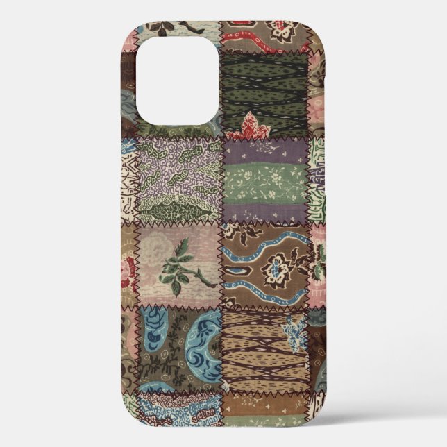 Country patchwork quilt, 3D texture. Case-Mate iPhone Case (Back)
