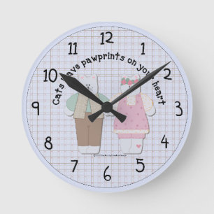 Country Paw Prints Wall Clock