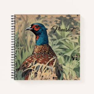Country Pheasant Male Bird Grey Personal Journal 
