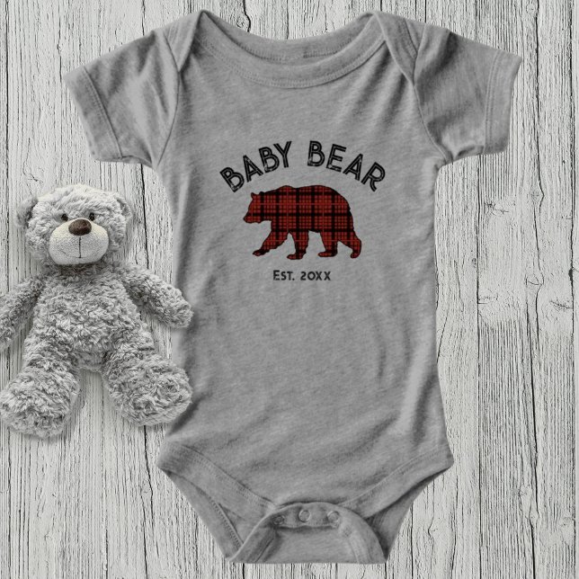 Country Plaid Baby Bear Birth Year Established (Creator Uploaded)
