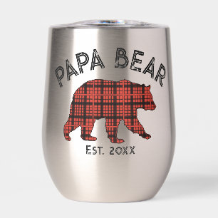 Country Plaid Papa Bear Father Year Established