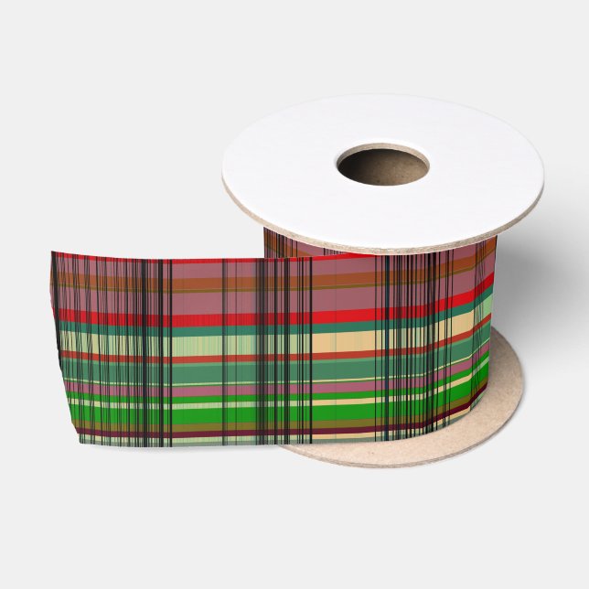 Country plaid satin ribbon (Spool)