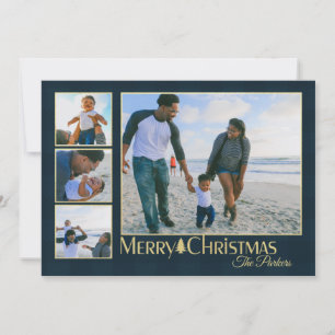 Country Plaid Traditional Christmas Photo Holiday Card