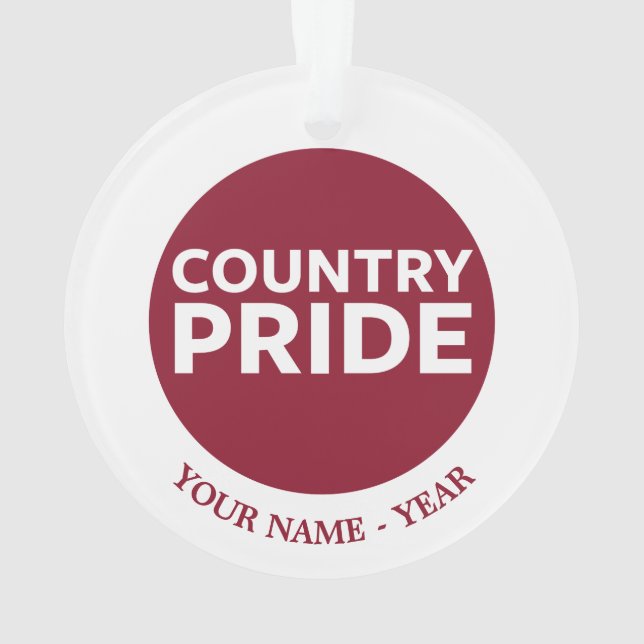 Country Pride Ornament (Back)