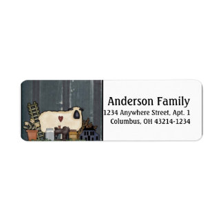 Country Prim Sheep Return Address Labels